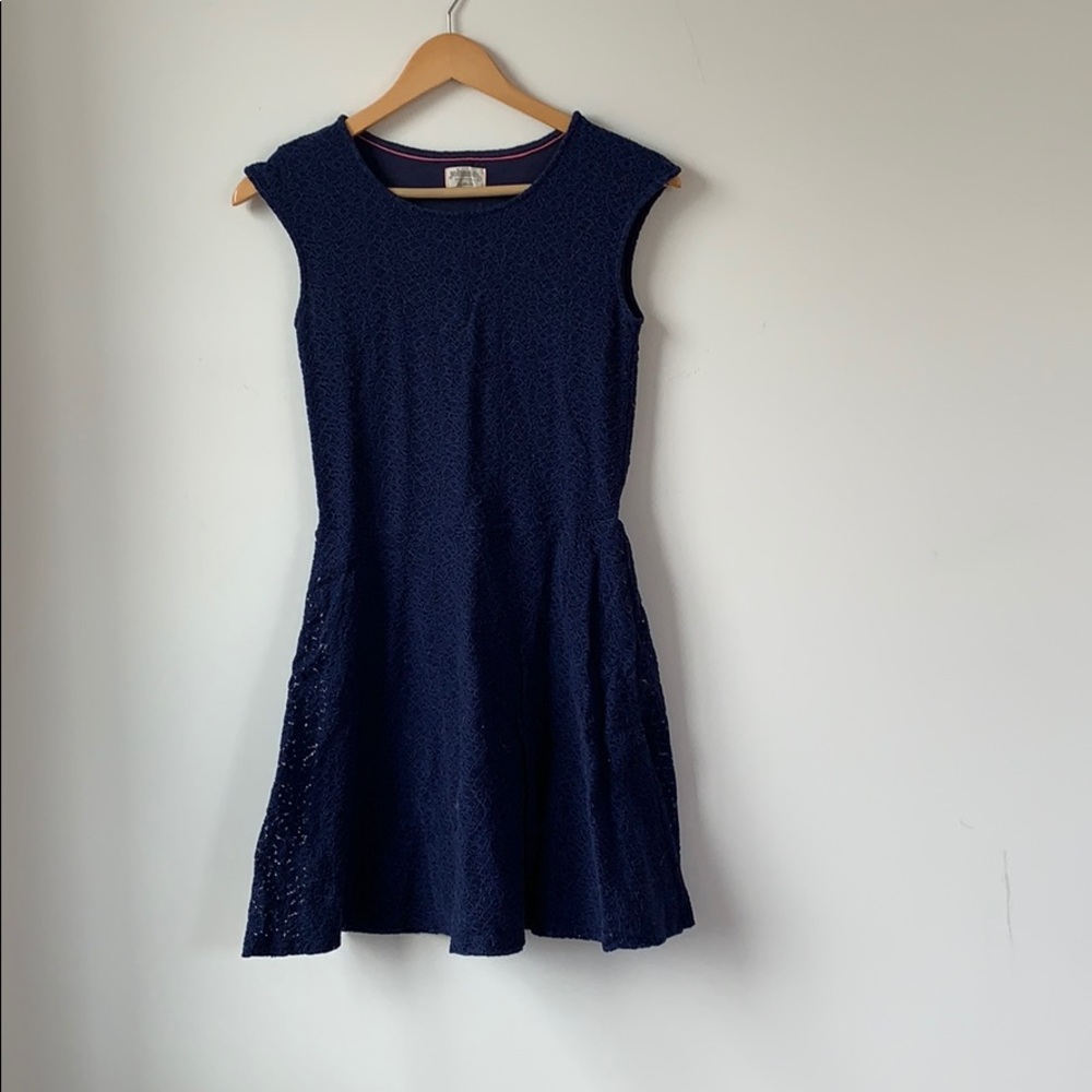 Navy Blue Lace Johnnie B. Dress